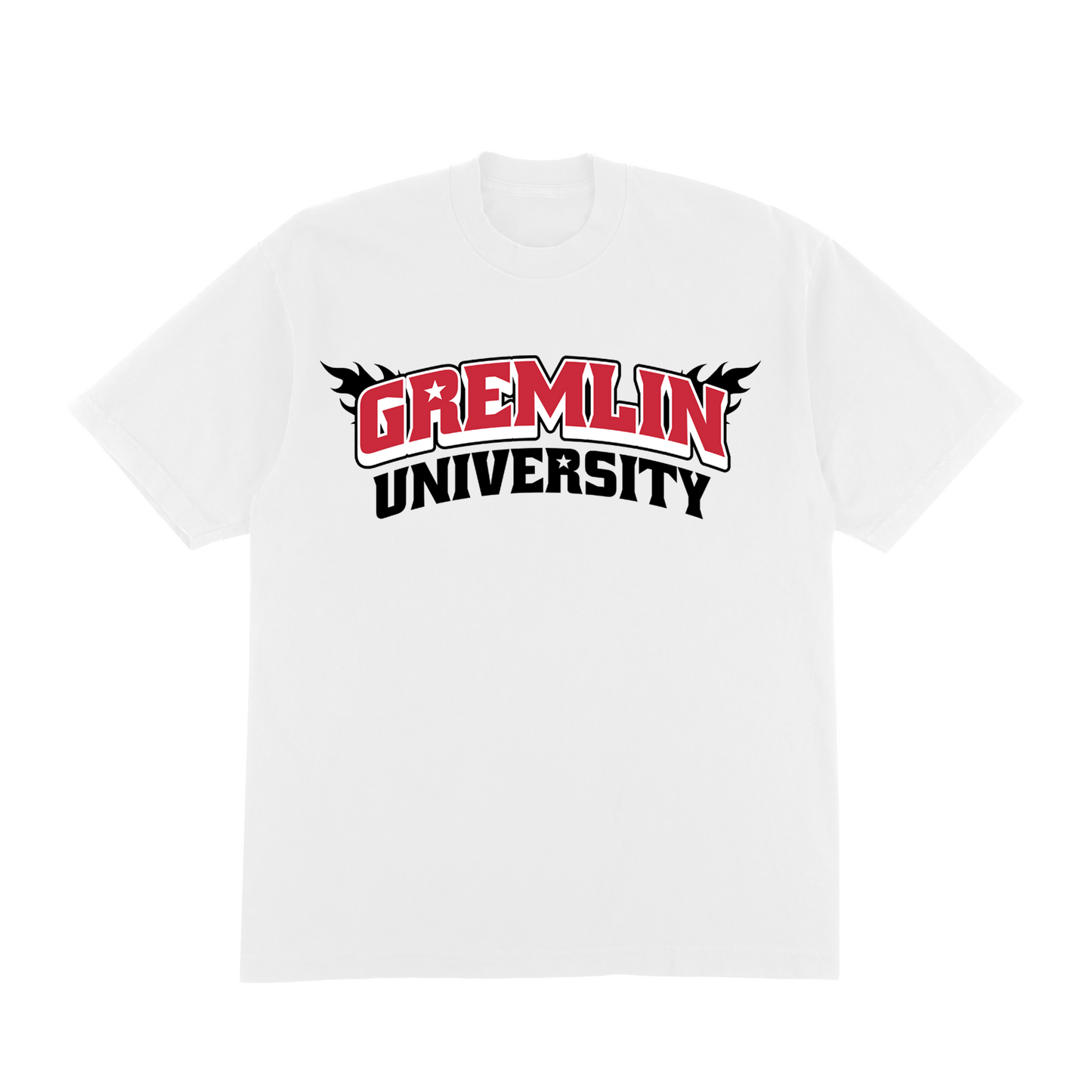 VARSITY FLAME TEE (WHITE)