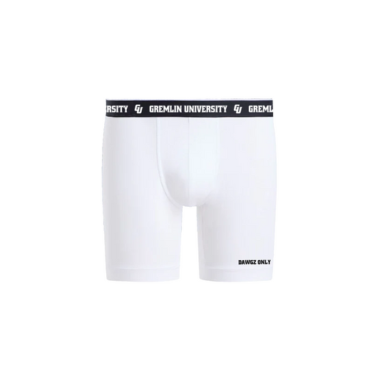WHITE COMPRESSION SHORTS